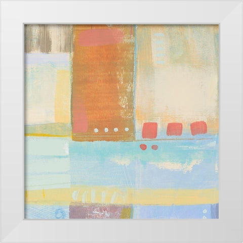 Four Corners II White Modern Wood Framed Art Print by Kingsley