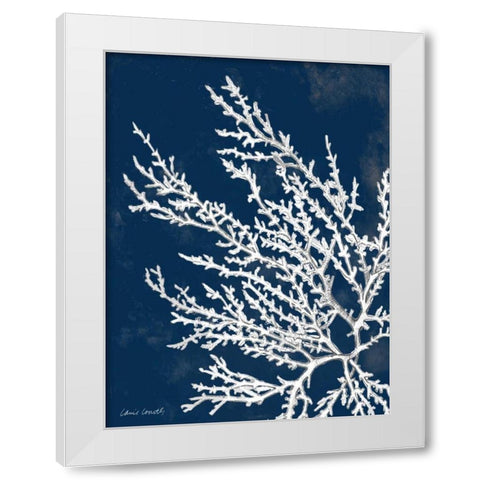 Coastal Coral I White Modern Wood Framed Art Print by Loreth, Lanie