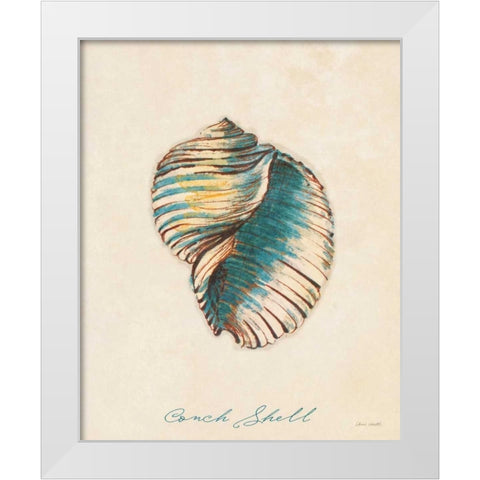 Conch Shell White Modern Wood Framed Art Print by Loreth, Lanie