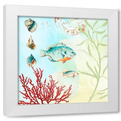 Deep Sea Coral II White Modern Wood Framed Art Print by Loreth, Lanie