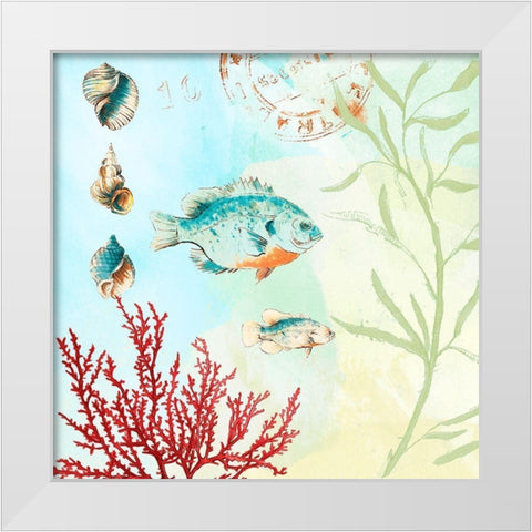 Deep Sea Coral II White Modern Wood Framed Art Print by Loreth, Lanie