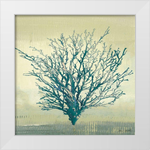 Coastal Coral II White Modern Wood Framed Art Print by Loreth, Lanie