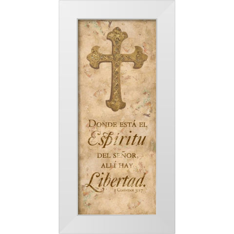 Espiritu White Modern Wood Framed Art Print by Hakimipour, Tiffany