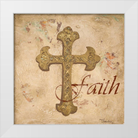 Faith White Modern Wood Framed Art Print by Hakimipour, Tiffany