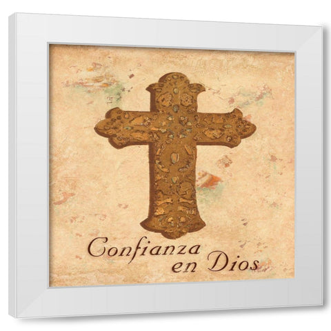 Fe en Dios II White Modern Wood Framed Art Print by Hakimipour, Tiffany