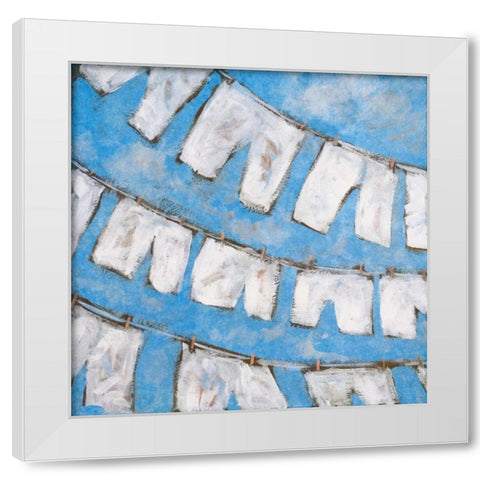 Dry Linen I White Modern Wood Framed Art Print by Kingsley