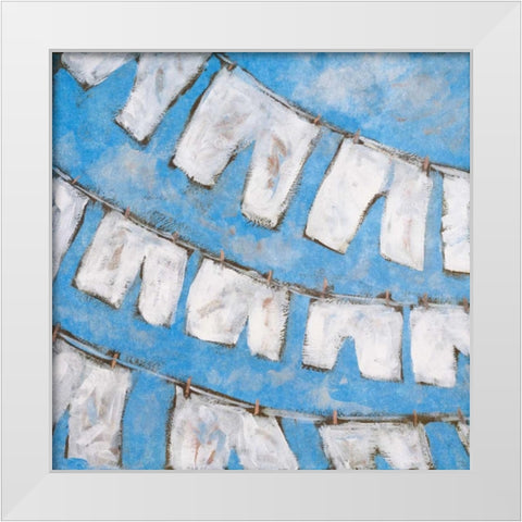 Dry Linen I White Modern Wood Framed Art Print by Kingsley