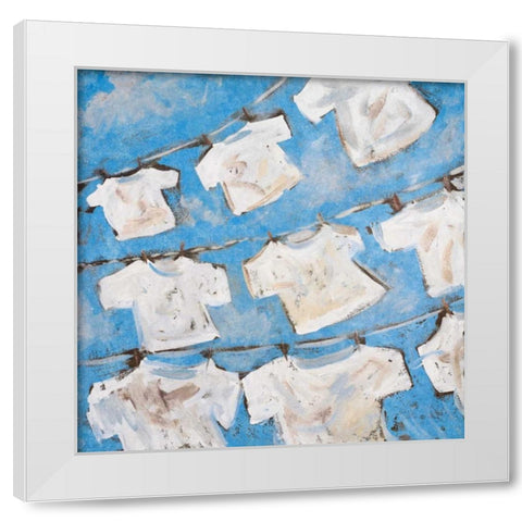 Dry Linen II White Modern Wood Framed Art Print by Kingsley