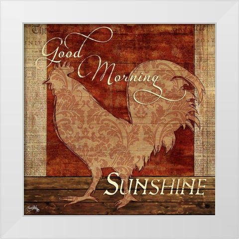 Good Morning Sunshine White Modern Wood Framed Art Print by Medley, Elizabeth