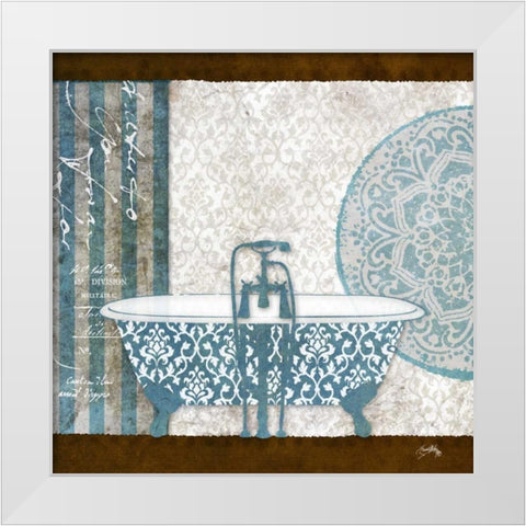 Garden Bath I White Modern Wood Framed Art Print by Medley, Elizabeth