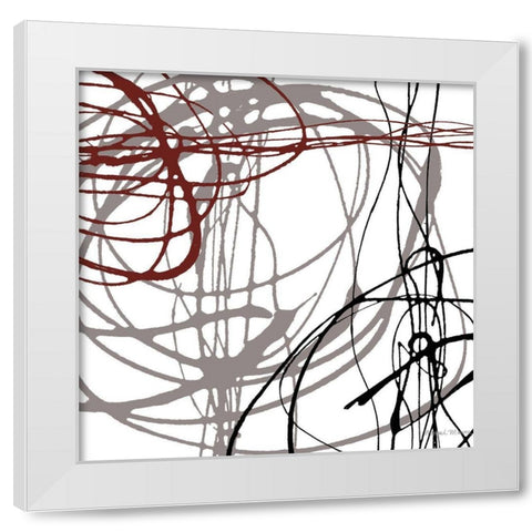 Swirl Velocity I White Modern Wood Framed Art Print by Marcon, Michael