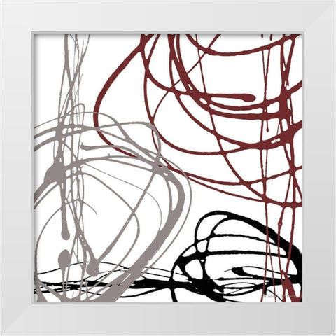 Swirl Velocity II White Modern Wood Framed Art Print by Marcon, Michael