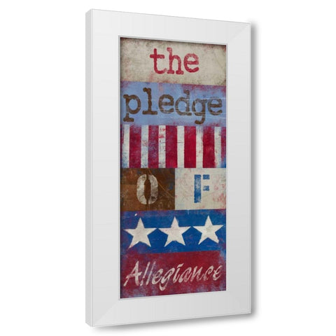 The Pledge of Allegiance White Modern Wood Framed Art Print by Kingsley