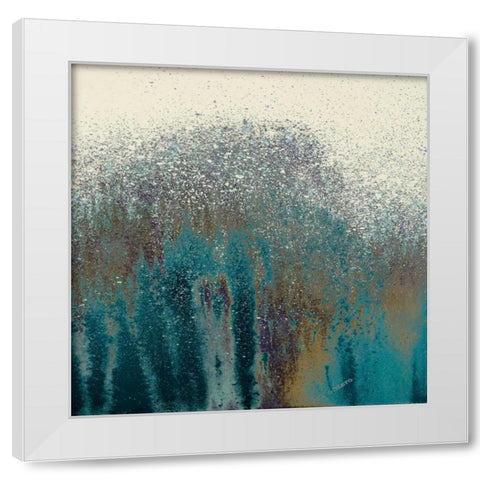 Teal Woods II White Modern Wood Framed Art Print by Gonzalez, Roberto