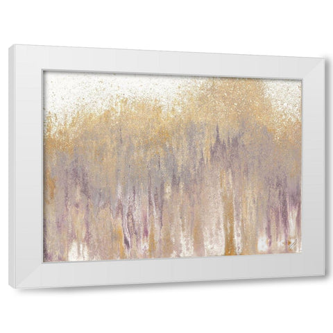 Rose Gold Expression White Modern Wood Framed Art Print by Gonzalez, Roberto