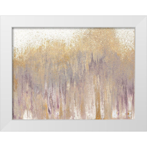 Rose Gold Expression White Modern Wood Framed Art Print by Gonzalez, Roberto