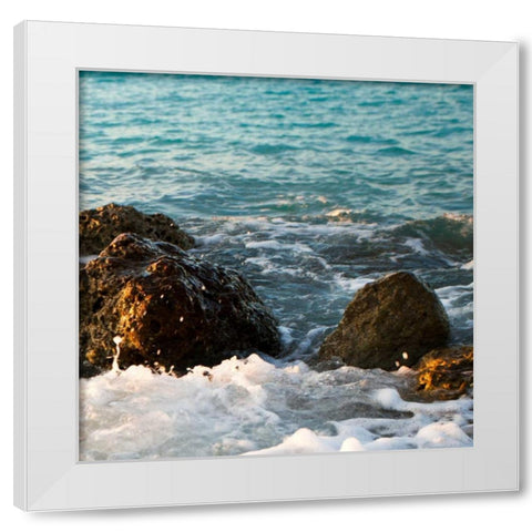On the Rocks II White Modern Wood Framed Art Print by Bryant, Susan