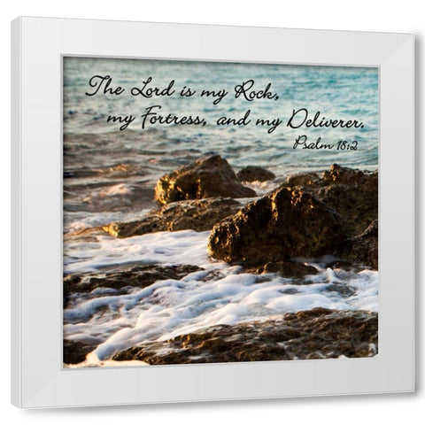 The Lord Is My White Modern Wood Framed Art Print by Bryant, Susan