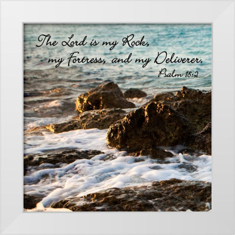 The Lord Is My White Modern Wood Framed Art Print by Bryant, Susan