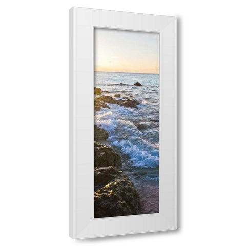 Bimini Coastline I White Modern Wood Framed Art Print by Bryant, Susan