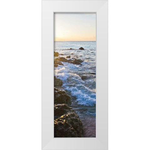 Bimini Coastline I White Modern Wood Framed Art Print by Bryant, Susan