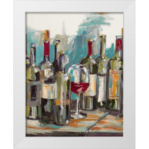Uncorked I White Modern Wood Framed Art Print by French-Roussia, Heather A.