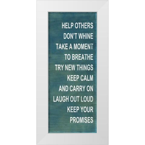 Help Others White Modern Wood Framed Art Print by Studio, Sd Graphics