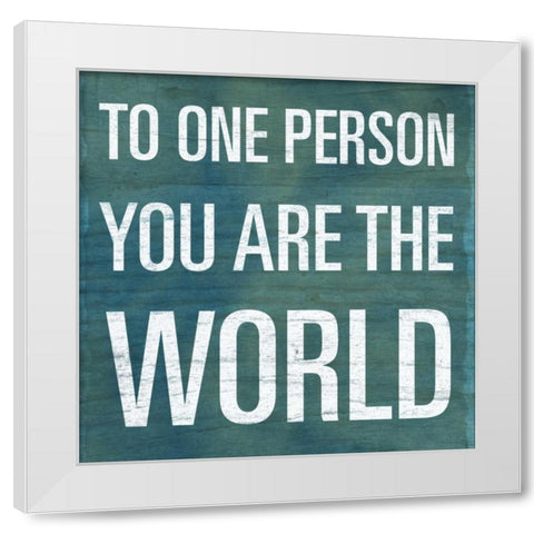 One Person White Modern Wood Framed Art Print by SD Graphics Studio