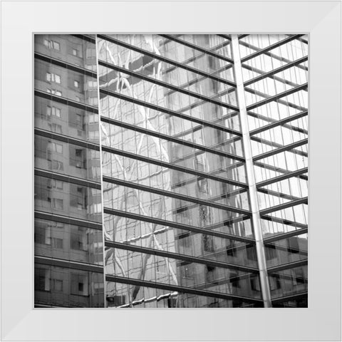 Window Reflection II White Modern Wood Framed Art Print by Rodriguez, Jairo