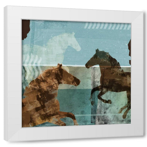 Around the Stable II White Modern Wood Framed Art Print by Meneely, Dan