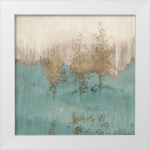 Through the Gold Trees I White Modern Wood Framed Art Print by Loreth, Lanie