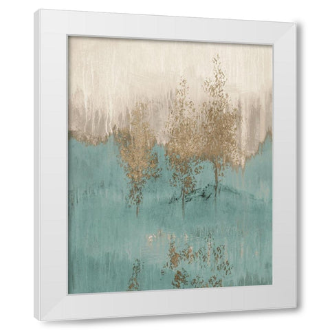 Through The Gold Trees Abstract I White Modern Wood Framed Art Print by Loreth, Lanie