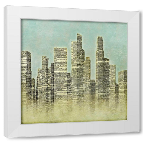 The City I White Modern Wood Framed Art Print by SD Graphics Studio