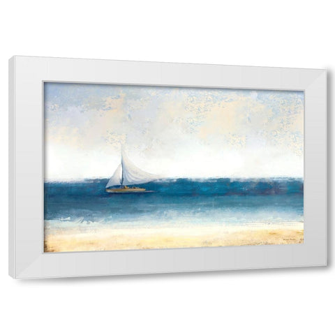 Atlantic Sailing White Modern Wood Framed Art Print by Marcon, Michael