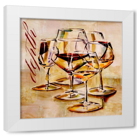 Depth White Modern Wood Framed Art Print by French-Roussia, Heather A.