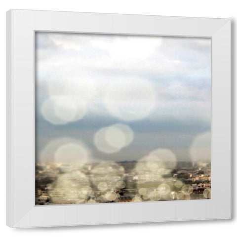 City of Lights Square II White Modern Wood Framed Art Print by Navas, Emily