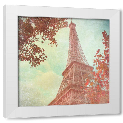 April in Paris I White Modern Wood Framed Art Print by Navas, Emily