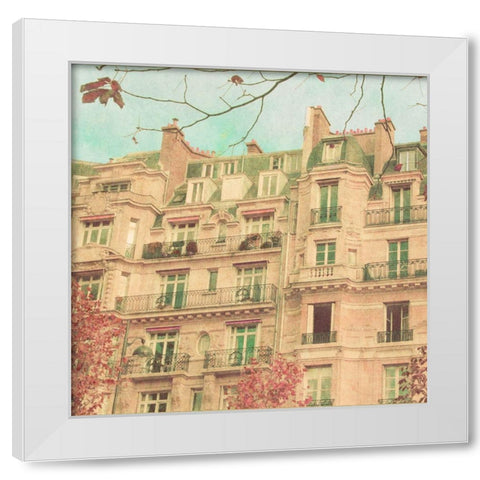 April in Paris II White Modern Wood Framed Art Print by Navas, Emily