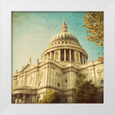London Sights III White Modern Wood Framed Art Print by Navas, Emily