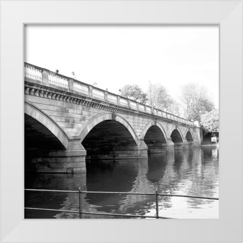 Hyde Park Bridge White Modern Wood Framed Art Print by Navas, Emily