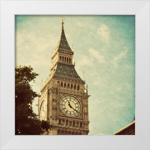 London Sights I White Modern Wood Framed Art Print by Navas, Emily