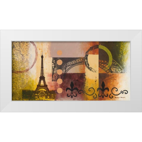 Eiffel I White Modern Wood Framed Art Print by Marcon, Michael