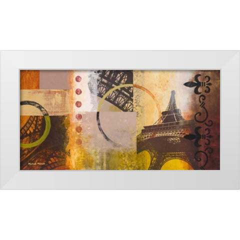 Eiffel II White Modern Wood Framed Art Print by Marcon, Michael