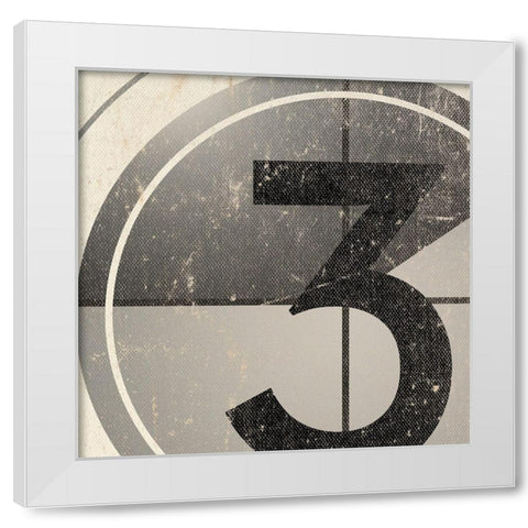 Three White Modern Wood Framed Art Print by Sd Graphics Studio