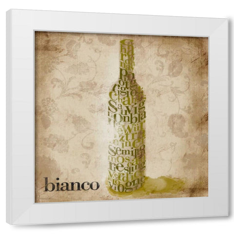 Type of Wine II White Modern Wood Framed Art Print by SD Graphics Studio