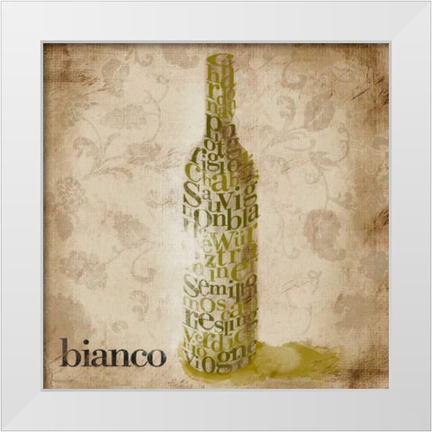 Type of Wine II White Modern Wood Framed Art Print by SD Graphics Studio
