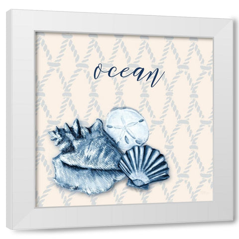 Ocean Waves I White Modern Wood Framed Art Print by Hakimipour, Tiffany