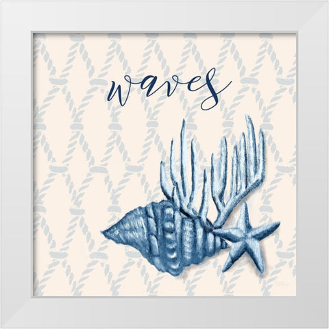 Ocean Waves II White Modern Wood Framed Art Print by Hakimipour, Tiffany