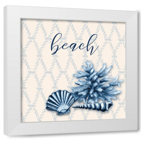 Ocean Waves IV White Modern Wood Framed Art Print by Hakimipour, Tiffany
