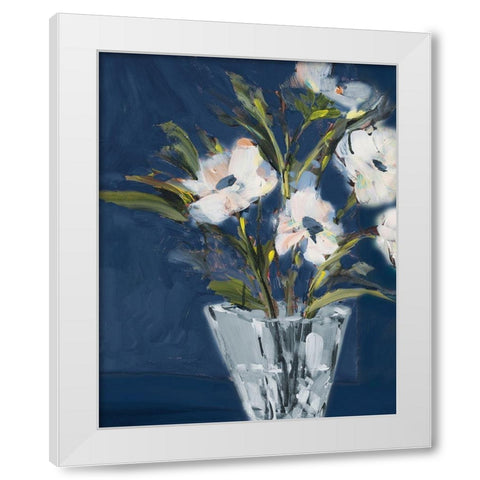Evening Rose White Modern Wood Framed Art Print by Slivka, Jane